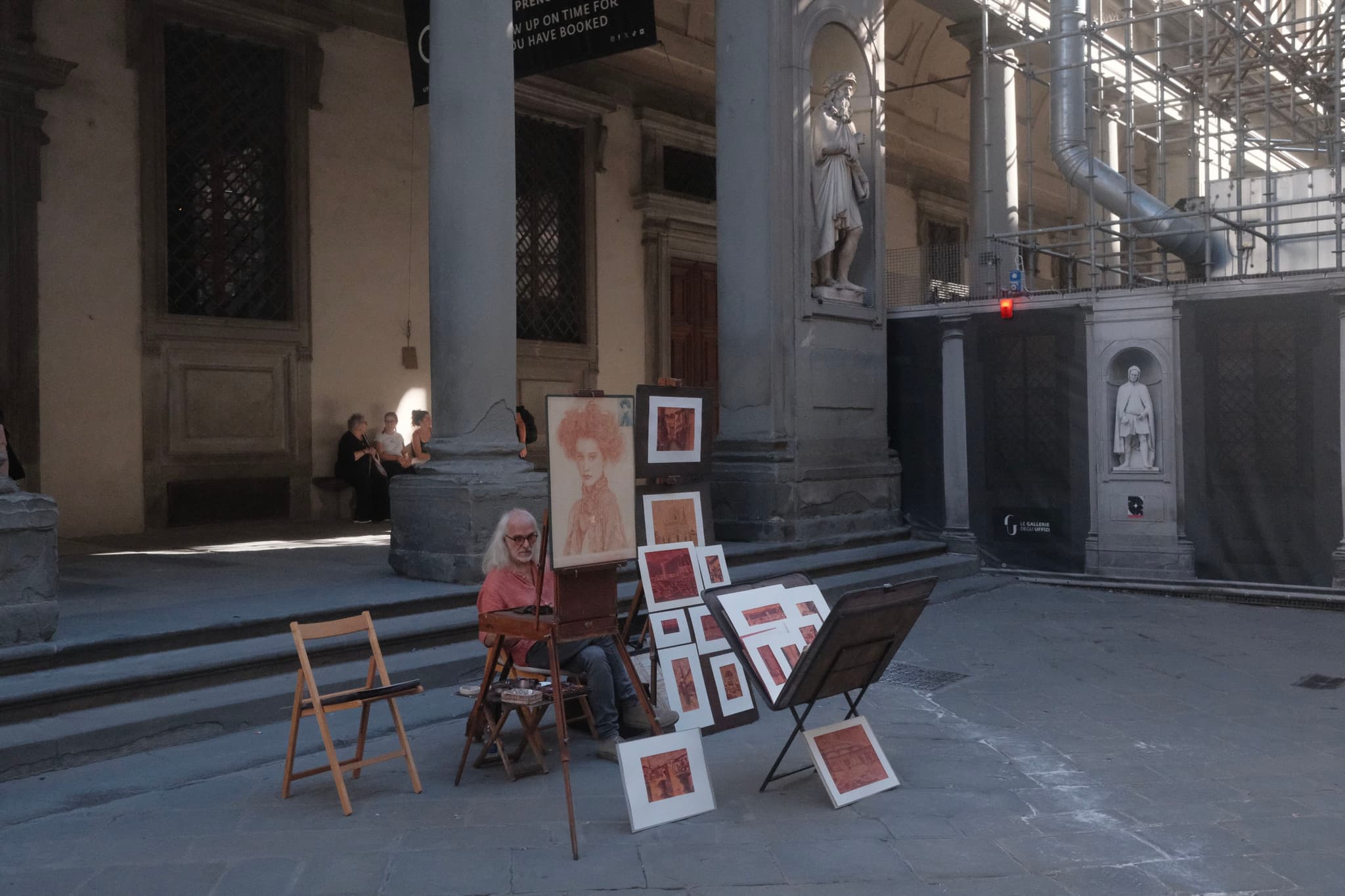 Outside of Uffizi Red Painter