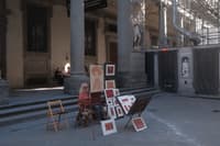 Outside of Uffizi Red Painter